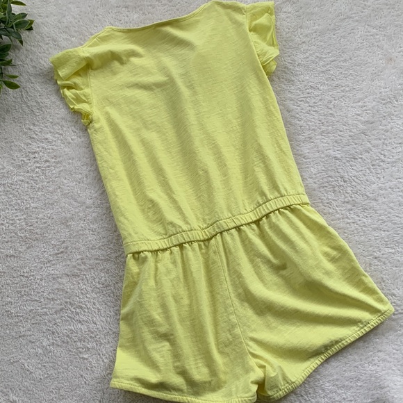 Zara Lemon Yellow Shorts Romper 7 EUC Girls - Picture 9 of 11